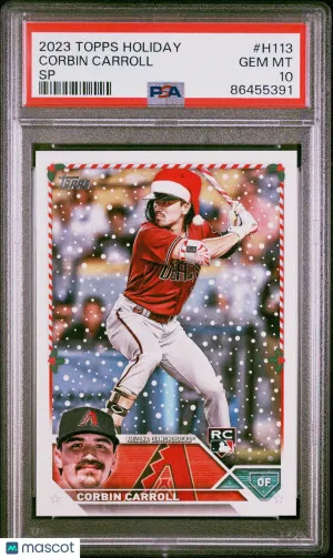 2023 Topps Holiday Corbin Carroll #H113 PSA 10 front