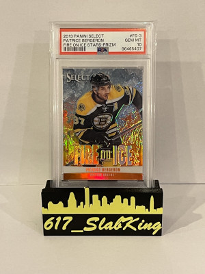 Patrice Bergeron| 13-14 Panini Select Fire On Ice Refractor back