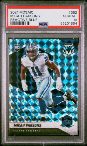 Micah Parsons Blue mosaic reactive RC front