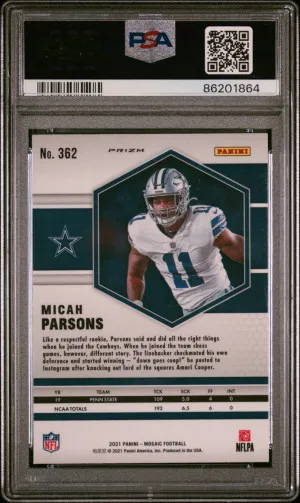 Micah Parsons Blue mosaic reactive RC back