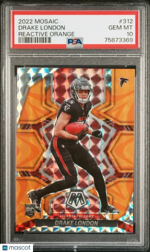 2022 Panini Mosaic Drake London #312 PSA 10 front
