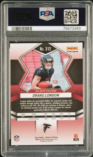 2022 Panini Mosaic Drake London #312 PSA 10 back