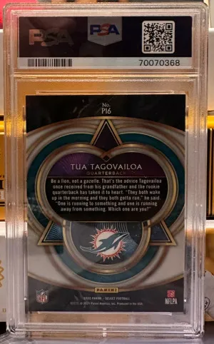 2020 Panini Select Phenomenon Tua Tagovailoa #P16 PSA 10 back