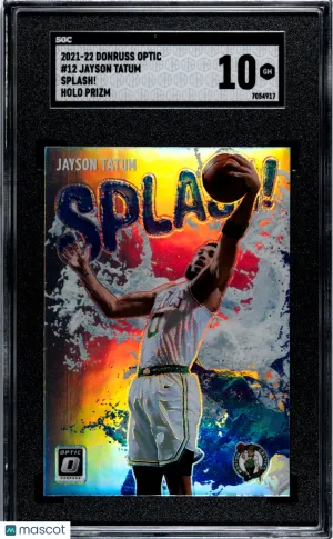 2021-22 Donruss Optic Jayson Tatum #12 SGC 10 front