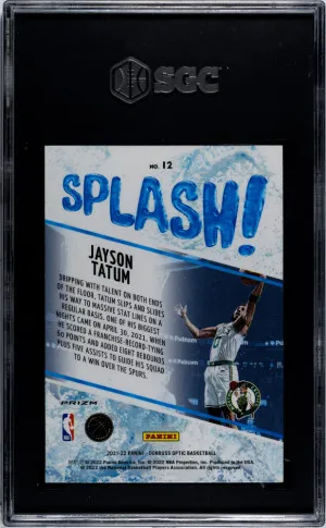 2021-22 Donruss Optic Jayson Tatum #12 SGC 10 back