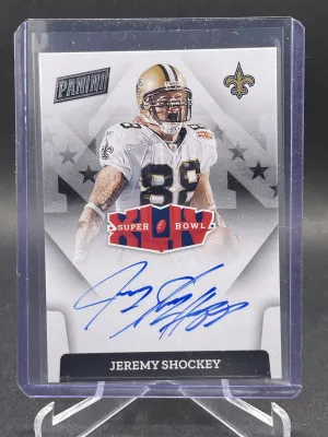 2022 Panini Select Jeremy Shockey Super Bowl ON CARD AUTO Saints SBXLIV-JS front