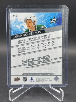 2020-21 Upper Deck Young Guns Jason Robertson #235 Rookie RC back