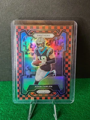 2023 Prizm Red Checkerboard Prizm Adam Thielen front
