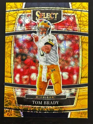 2022 Select Draft Picks Tom Brady Gold Lazer #32 front