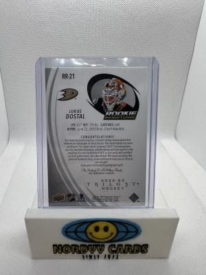 Lukas Dostal Rookie Renditions /49 patch Auto back
