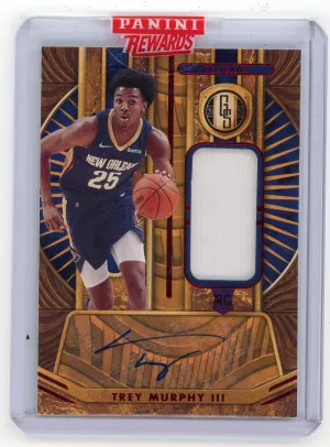 2021-22 Panini Chronicles Gold Standard #GSJ-TMU Trey Murphy III Rookie Jersey Autograph front