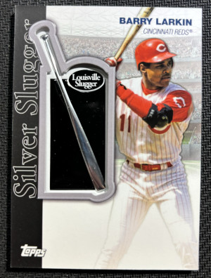 2022 Topps Series 2 Barry Larkin Silver Slugger Commemorative Patch front