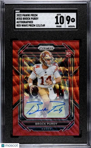 2022 Panini Prizm Brock Purdy #353 SGC 9 front
