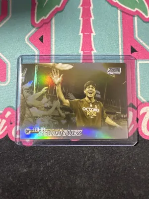 2023 Stadium Club Chrome Gold Minted #33 Julio Rodriguez Case Hit SSP MARINERS front