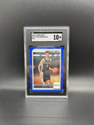 2023 NBA Hoops Victor Wembanyama Blue SGC 10 front