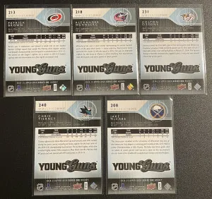 2014-15 Upper Deck Young Guns Lot (5) Brown Wennberg Sissons Tierney McCabe back