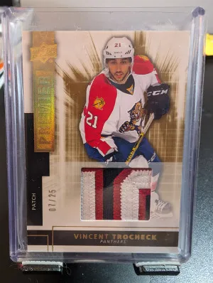 2014-15 UD Premier Patch /25 Vincent Trocheck front