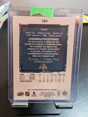 2015-16 Portfolio Auto Alexander Barkov back