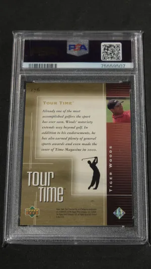 2001 Upper Deck Tiger Woods #176 Tour Time back