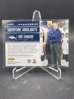 2021 Score Signature Highlights Mike Shanahan Auto #SH27 back