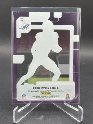 2022 Panini Clearly Donruss Rated Purple /175 Erik Ezukanma #89 Rookie RC back