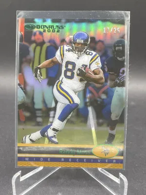 Randy Moss 2022 Clearly Donruss Retro 2022 Donruss Insert. Vikings /25 front