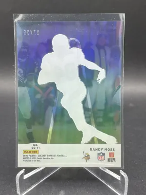 Randy Moss 2022 Clearly Donruss Retro 2022 Donruss Insert. Vikings /25 back
