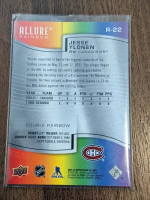 Jesse Ylonen Rookie Double Rainbow 2021-22 Allure back