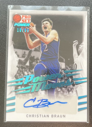 2022 Leaf Pro Set Power Christian Braun Rookie Auto /99 front