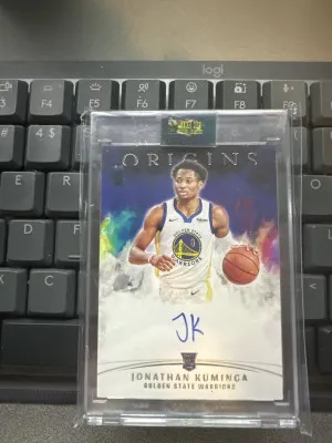 Jonathan Kuminga origins rookie on card auto front
