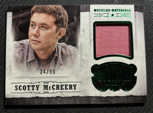 2014 Panini Country Music Scotty McCreery Memorabilia Green 24/99 front