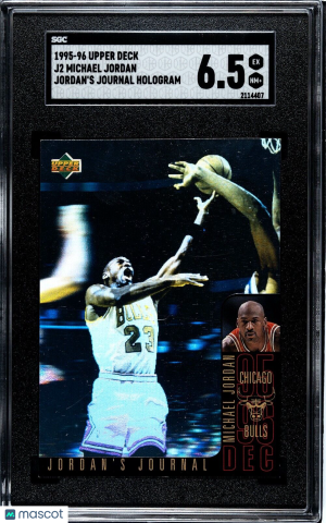 1995-96 Upper Deck Michael Jordan Jordan's Journal Hologram #J2 GRADED SGC 6.5 front
