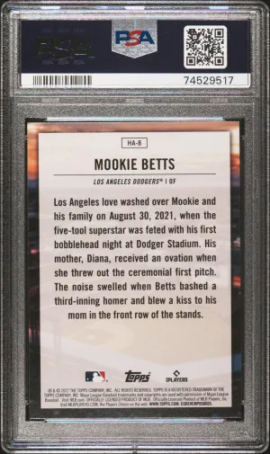 2022 Topps Home Field Advantage Mookie Betts #HA8 CASE HIT - SP PSA 10 back