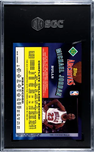 1992-93 Topps Archives Michael Jordan #52 SGC 9.5 back