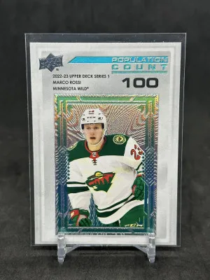 Marco Rossi 2022-23 Upper Deck Series 1 Population Count 100 Rookie RC #PC-10 front