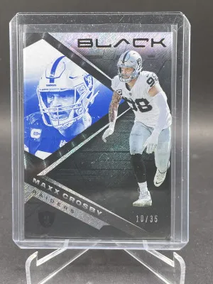 2022 MAXX CROSBY PANINI BLACK /35 SP #64 LAS VEGAS RAIDERS front