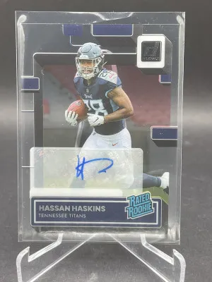 2022 Clearly Donruss Rated Rookie Auto #92 Hassan Haskins - Tennessee Titans front