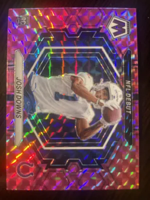 Josh Downs RC Mosaic NFL Debut Pink Camo front
