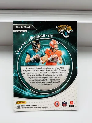 2023 Panini Prizm Trevor Lawrence Portals Green Prizm back