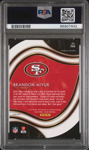 2020 Panini Select Brandon Aiyuk #366 PSA 10 back