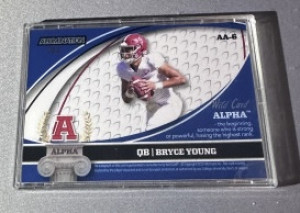 BRYCE YOUNG Wild Card Allumination ROOKIE AUTO BLUE SSP #/3!!! Panthers!!!!!!!!! back