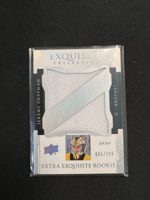 Jeremy Swayman Extra Exquisite Rookie Patch /299 front