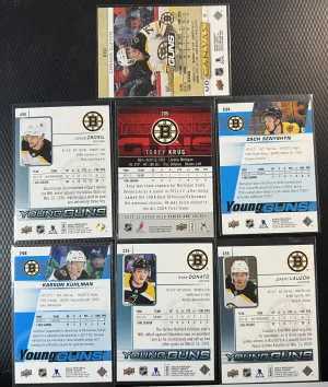 Boston Bruins Young Guns Lot (7) RC back