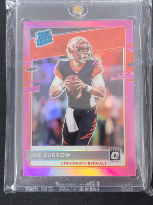 2020 Joe Burrow Pink Prizm Rated Rookie front
