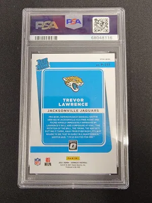 2021 Optic Preview Trevor Lawrence Pink PSA 10 back