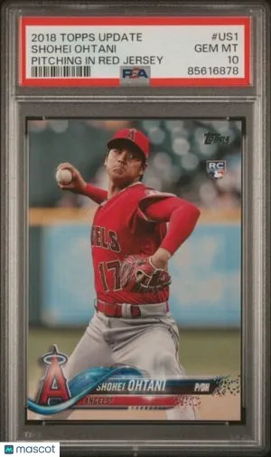 2018 Topps Update SHOHEI OHTANI PITCHING ROOKIE PSA 10!!! Dodgers Angels!!!!!!!!! front