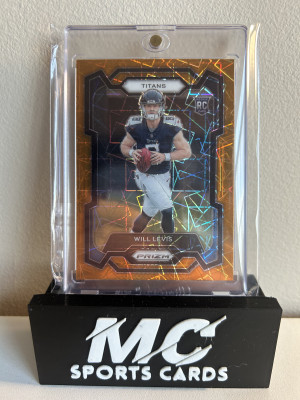 2023 Will Levis Prizm Orange Lazer Rookie front