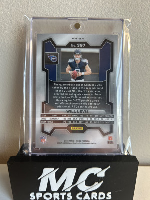 2023 Will Levis Prizm Orange Lazer Rookie back