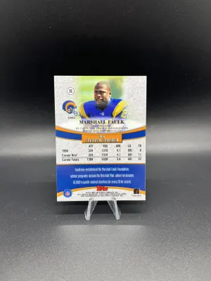 1999 Topps Gold Label Marshall Faulk back