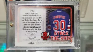 2017 Masked Men - Stack The Pads Henrik Lundqvist 1/1 back
